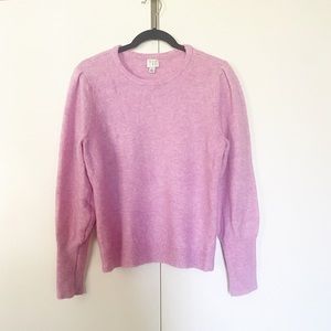 A New Day Puff Sleeve Pink Sweater